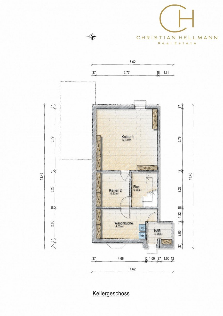 Grundriss KG Doppelhaush�lfte Elsdorf