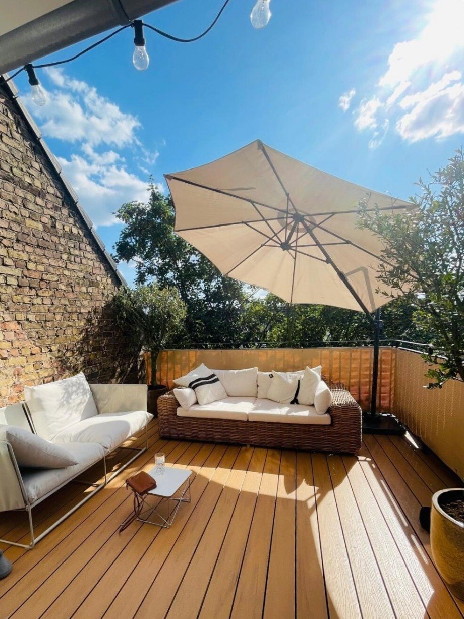 Sommer-Impression Dachterrasse Terrassenwohnung D�sseldorf