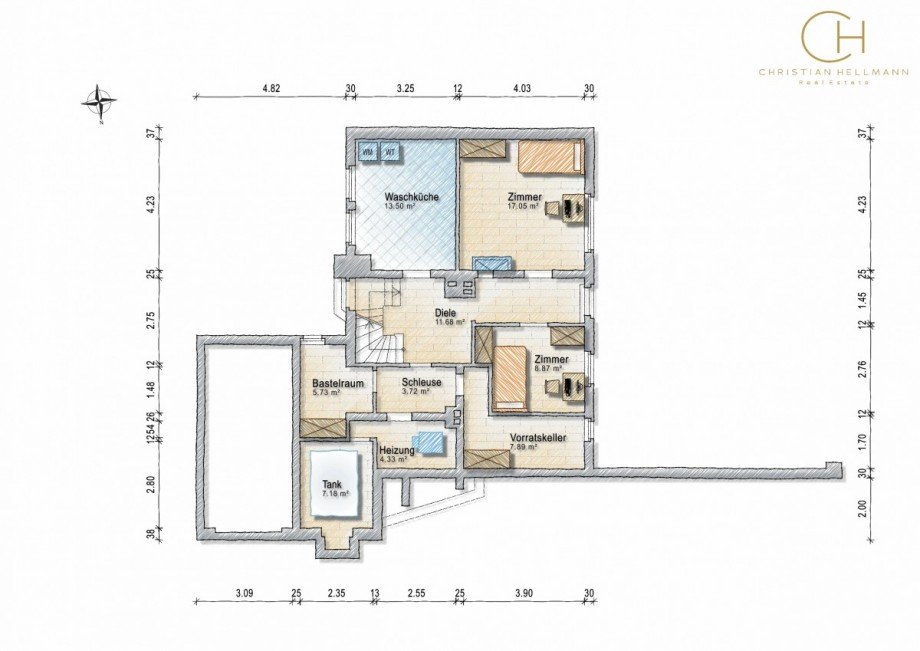 Grundriss KG Einfamilienhaus Krefeld