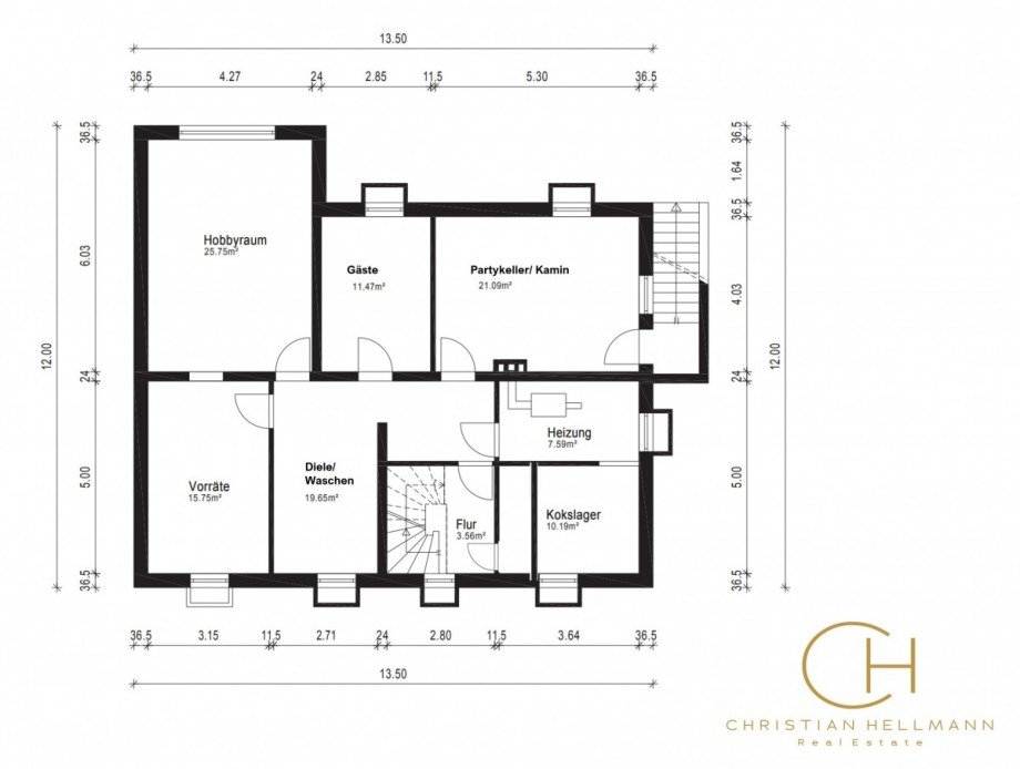 Grundriss KG Bungalow Neuss