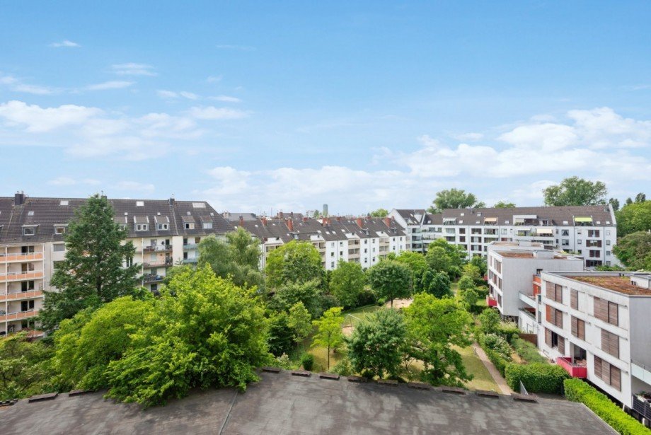 Ausblick Hofseite Etagenwohnung D�sseldorf