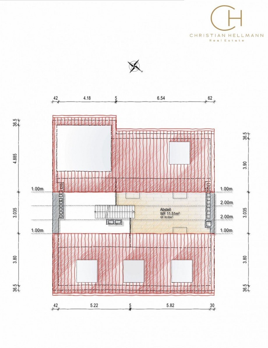 Grundriss Galerie Terrassenwohnung D�sseldorf