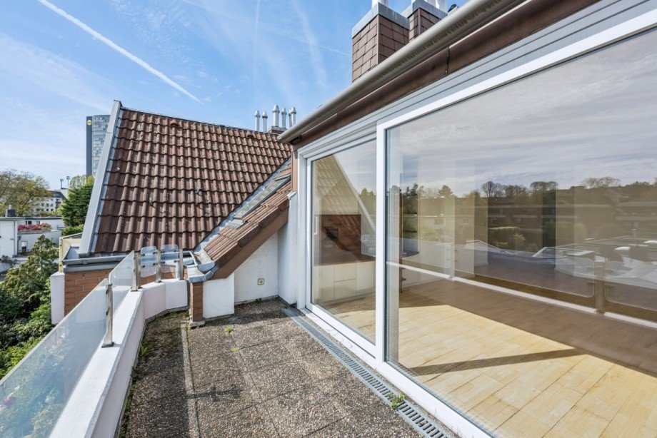 Loggia mit S�dausrichtung Terrassenwohnung D�sseldorf