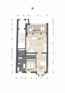 Grundriss OG Exklusive Maisonettewohnung mit privatem Garten nahe des Hofgartens