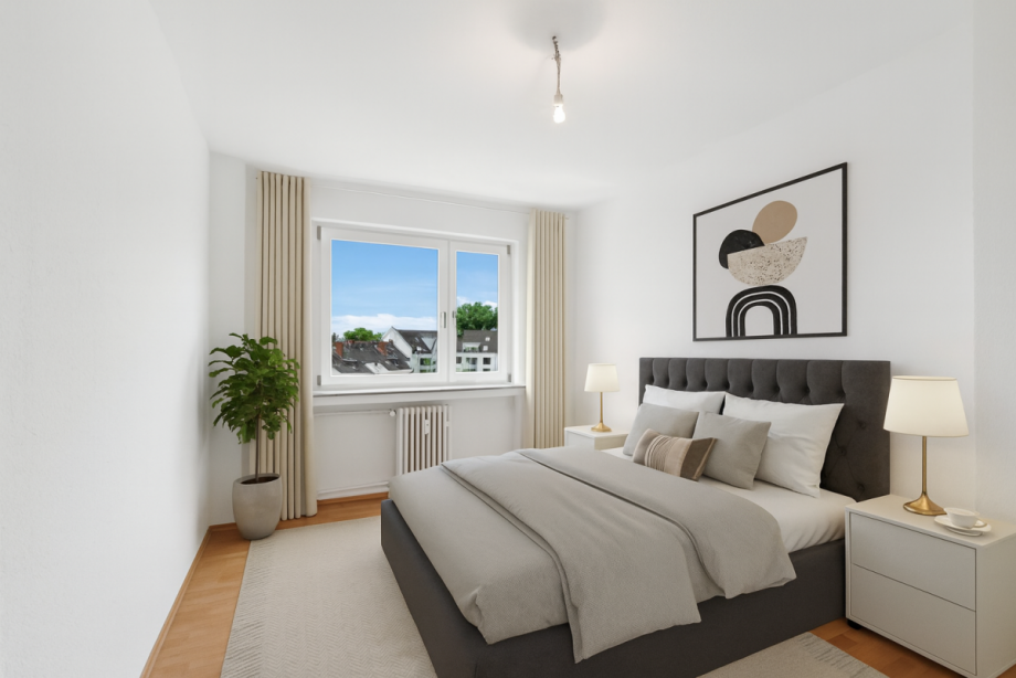 Impression Schlafzimmer Hofseite Etagenwohnung D�sseldorf