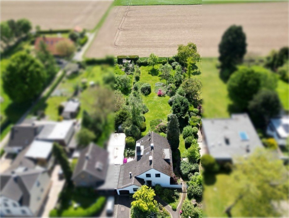 Vogelperspektive Einfamilienhaus Krefeld