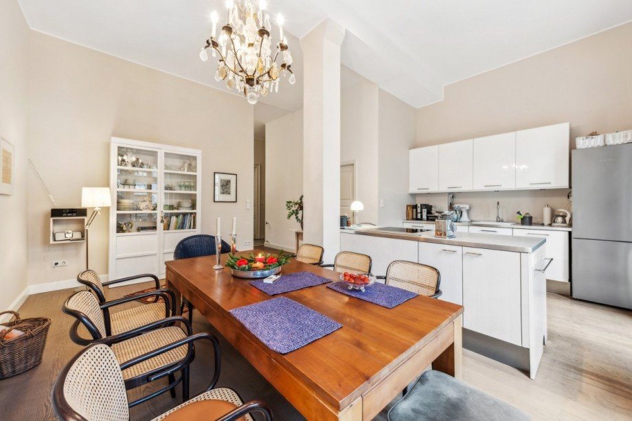 Essbereich mit Terrassenzugang Maisonettewohnung D�sseldorf