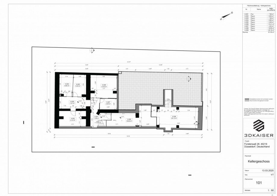 Grundriss KG Mehrfamilienhaus D�sseldorf