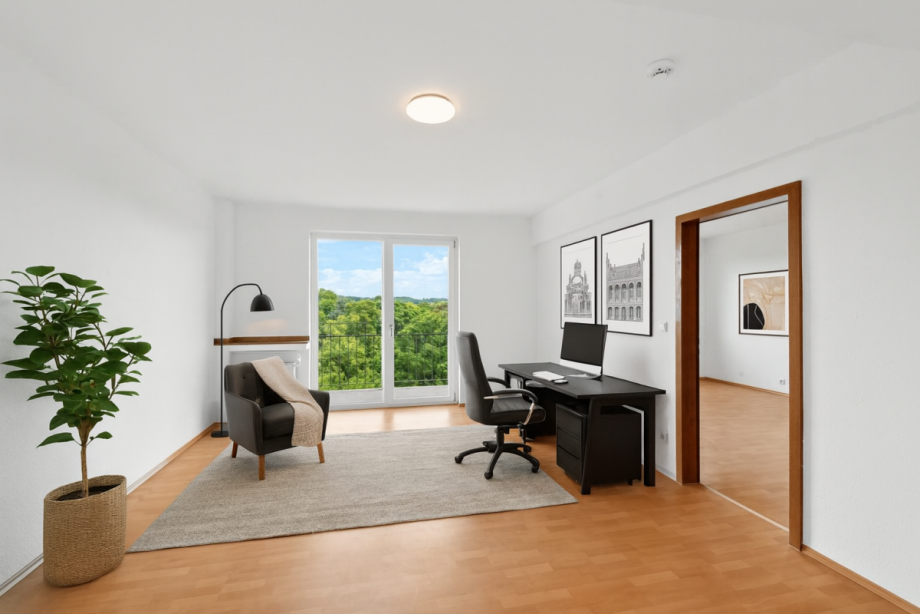 Impression Arbeitszimmer Parkseite Etagenwohnung D�sseldorf