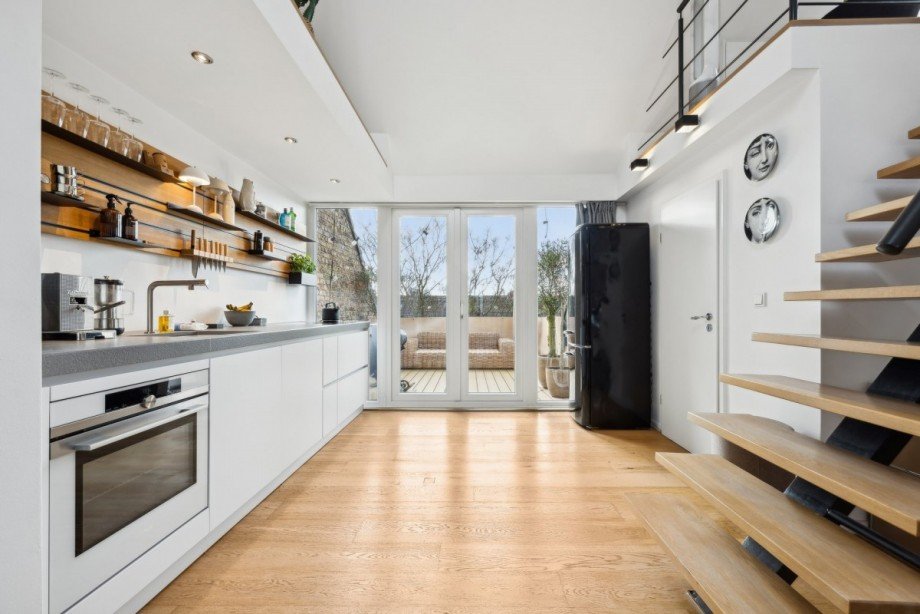 K�che mit Terrassenzugang Terrassenwohnung D�sseldorf