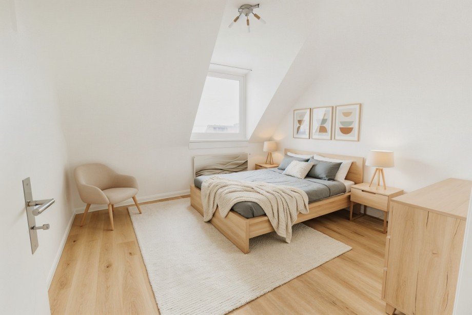 Impression Schlafzimmer Dachgeschosswohnung D�sseldorf