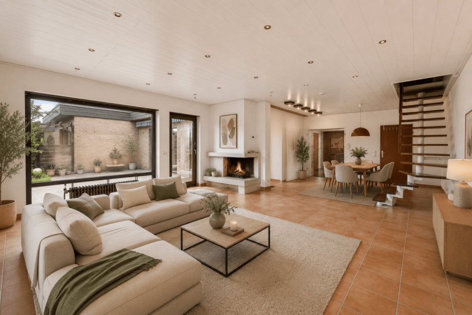 Wohnzimmer - Beispiel Bungalow Kaarst