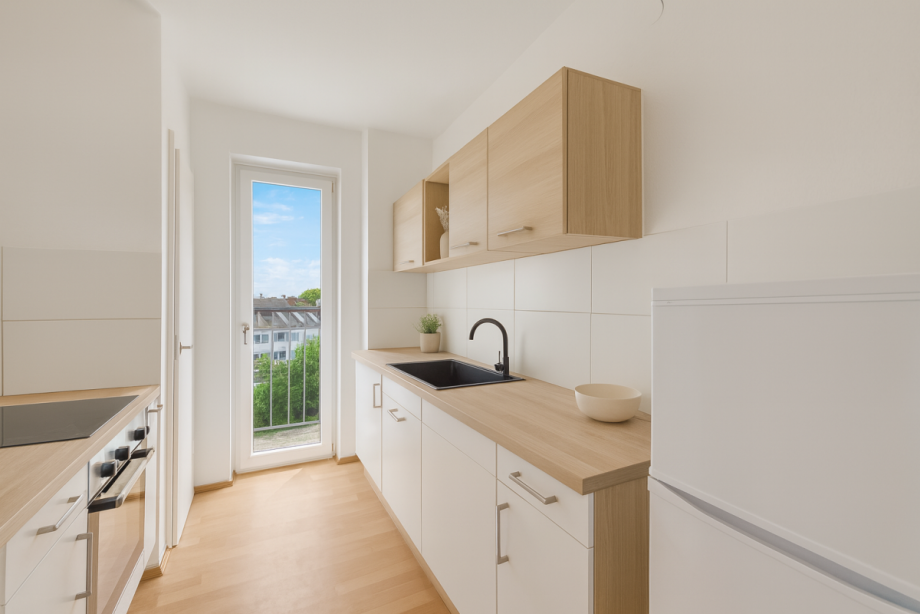 K�che Beispiel Einrichtung Etagenwohnung D�sseldorf