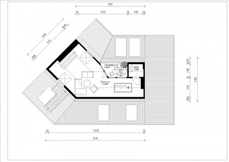 Grundriss Spitzboden Maisonettewohnung D�sseldorf